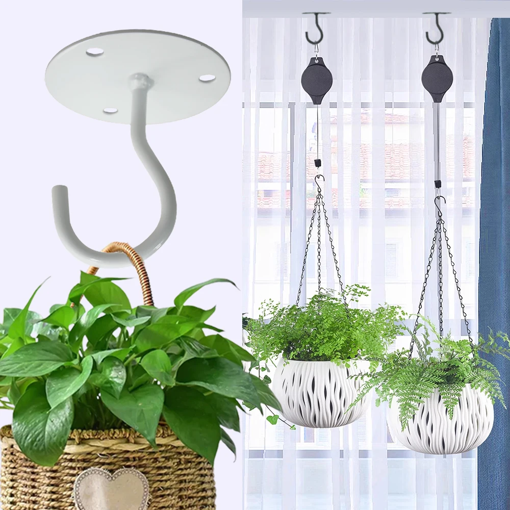 

1/3/5 комплектов, 3-цветный потолочный настенный крючок, вешалка, кронштейн для уличных горшков, украшения, фонари, колокольчики, подвесная клетка для птиц