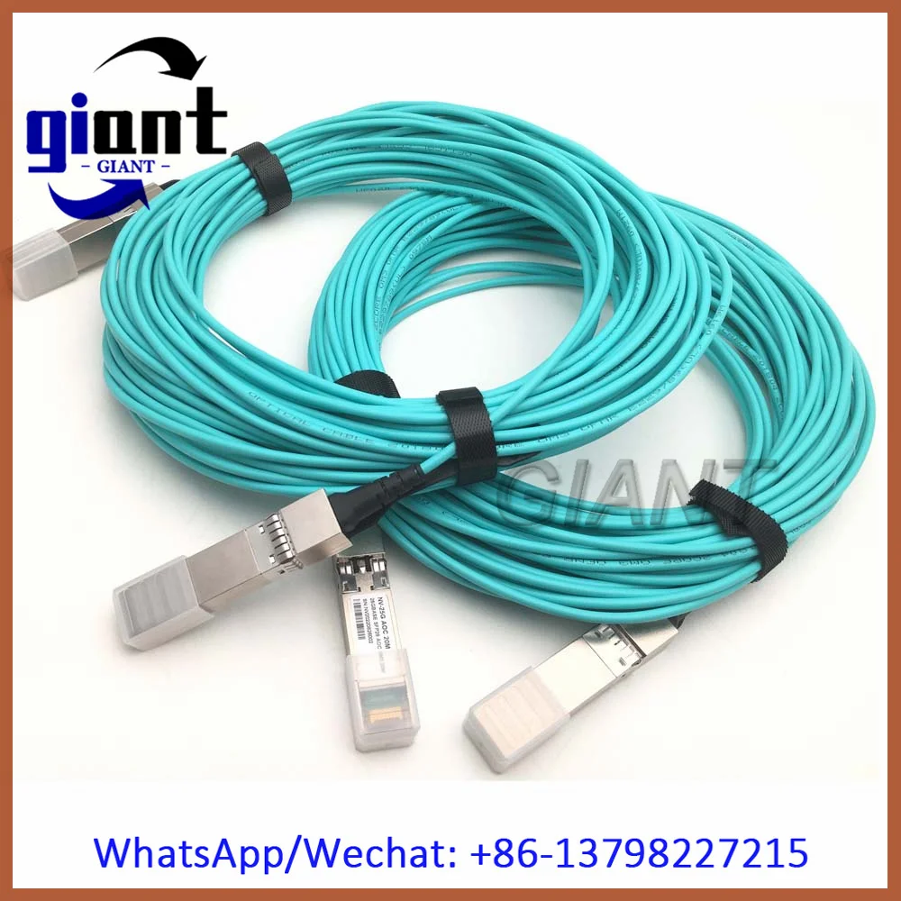 2Pcs/Lot! 25G SFP28 AOC Cabe 25Gbps SFP28 OM3 Aqua 20M AOC Active Optic Cable Compatible with Cisco/Juniper Code