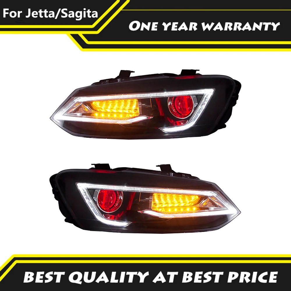 

1Pair Car Exterior LED Headlight For Volkswagen VW Jetta/Sagitar (Not GLI) 2012-2018 Auto Light Accessories Auto Lighting Parts