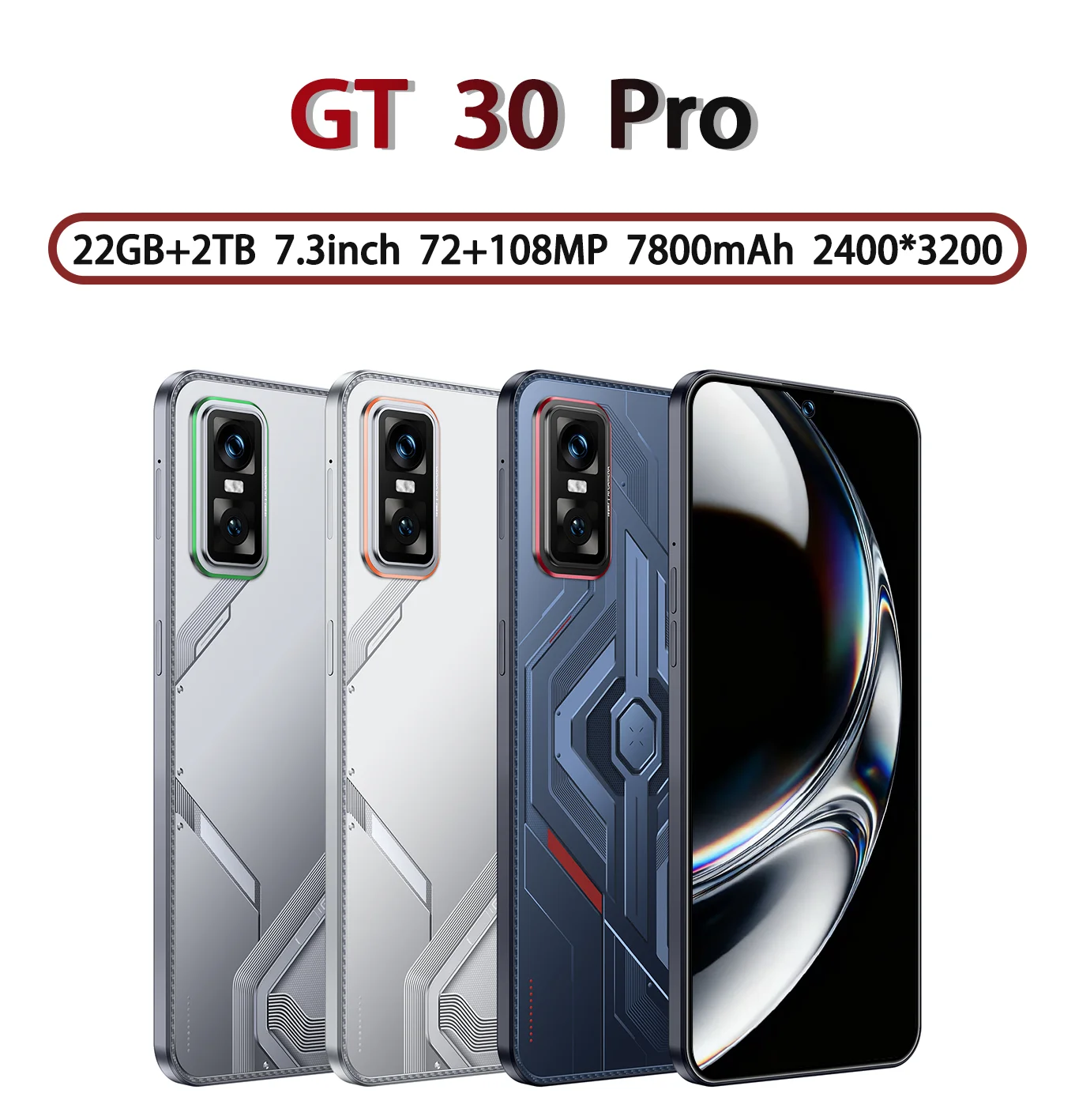 تابلت 2025 الأصلي GT 30 Pro 7.3 بوصة HD 4K أندرويد 22 جيجابايت + 2 تيرا بايت 7800 مللي أمبير بطارية الإصدار العالمي 5G بطاقة Sim المزدوجة واي فاي نظام تحديد المواقع #1