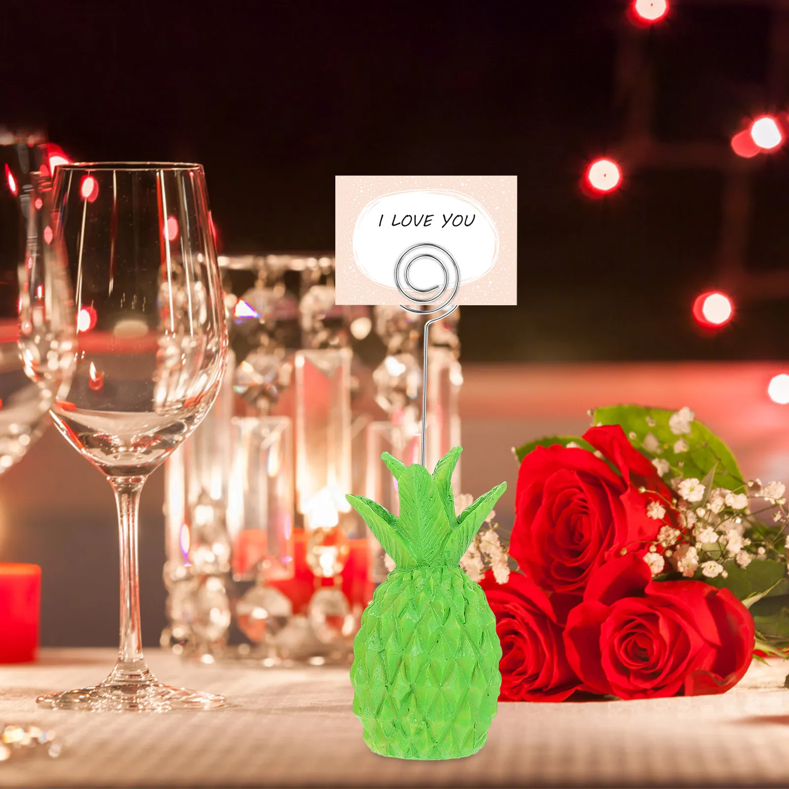 

2 шт. зажимы для заметок в форме ананаса, настольные зажимы для фотографий, держатели для открыток, органайзеры для карточек, милые зажимы для заметок