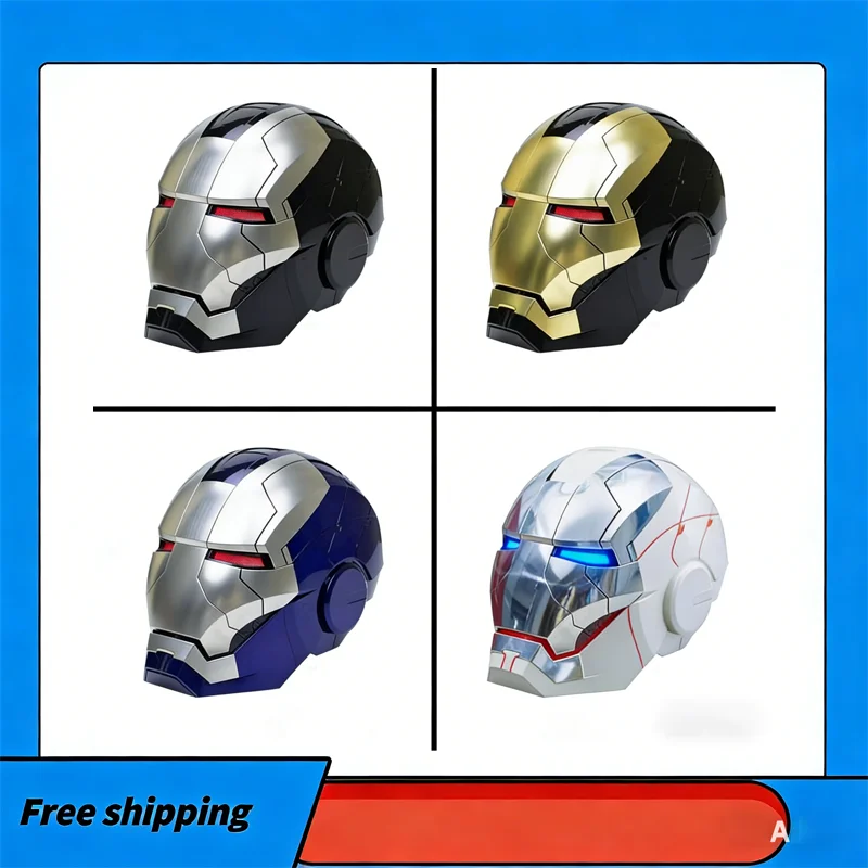 

New Iron Man Helmet Mark Edition - Black Gold & Silver Motorized Voice Control Mask Electronic Cosplay Gift For Men