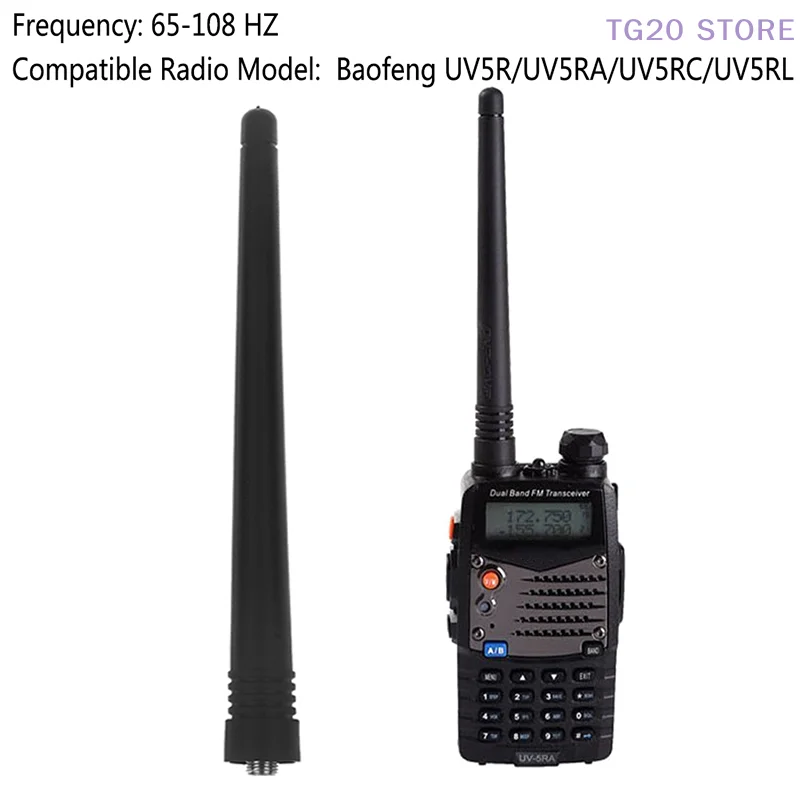 Baofeng Walkie-talkie oryginalna antena SMA-F antena Ham HF UHF & VHF 65-108MHZ nadaje się do akcesoriów radiowych UV-5R/5RA/5RC/5RL