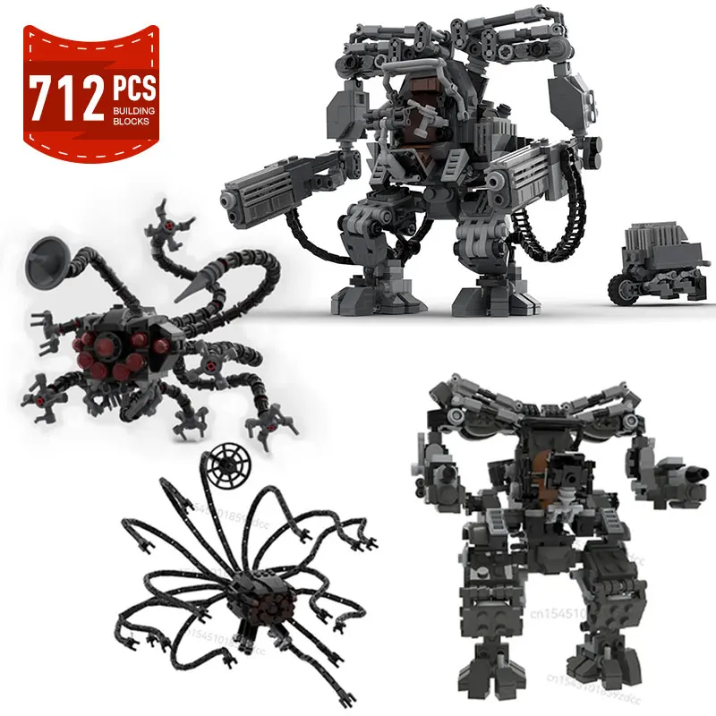 MOC Movies Action Figures Matrixed-Robot Model Building Blocks Set High-tech Mecha Robot Bricks Assemble Toys Gifts