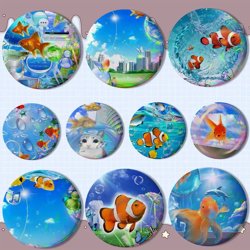 

Art Frutiger Aero cool Creative Round Badge Button Pin Bag Decor Fans Collection Friends Gift Brooch