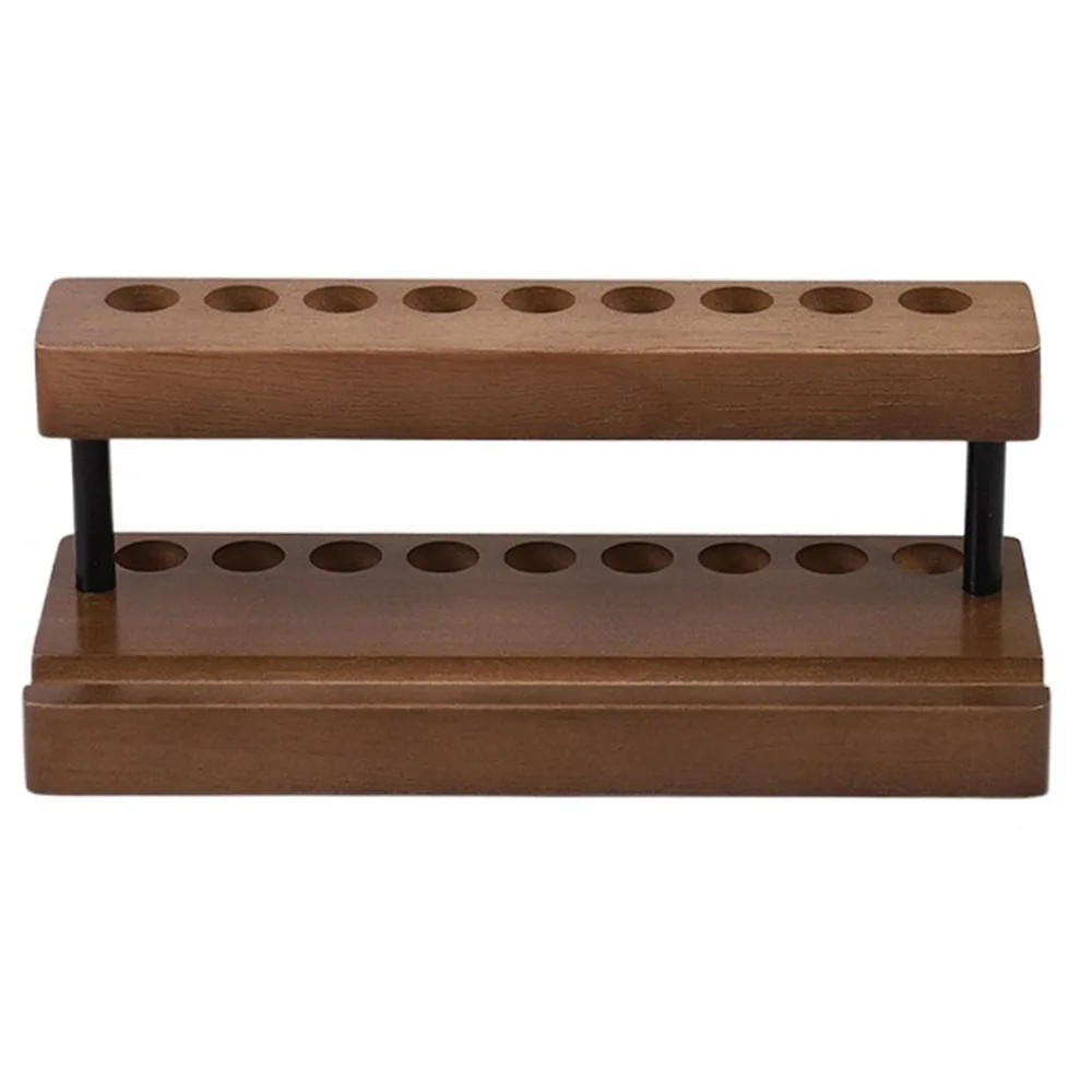 9/15 Slots Walnut Pens Holder Multifunction Phone Stand Makeup Brush Holder Versatile Use Pen Tray Toothbrush Holder