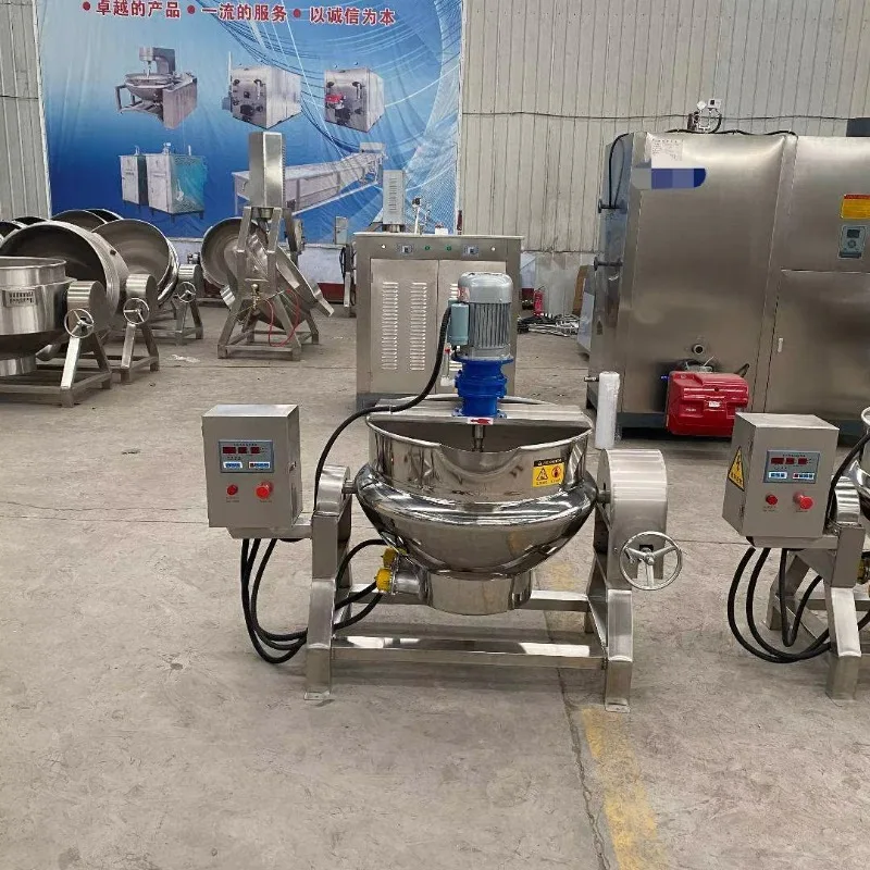 Industrial Double Jacketed Kettle Cooking Pot for Jam And Mixing Steam Cooking Kitchen Equipment