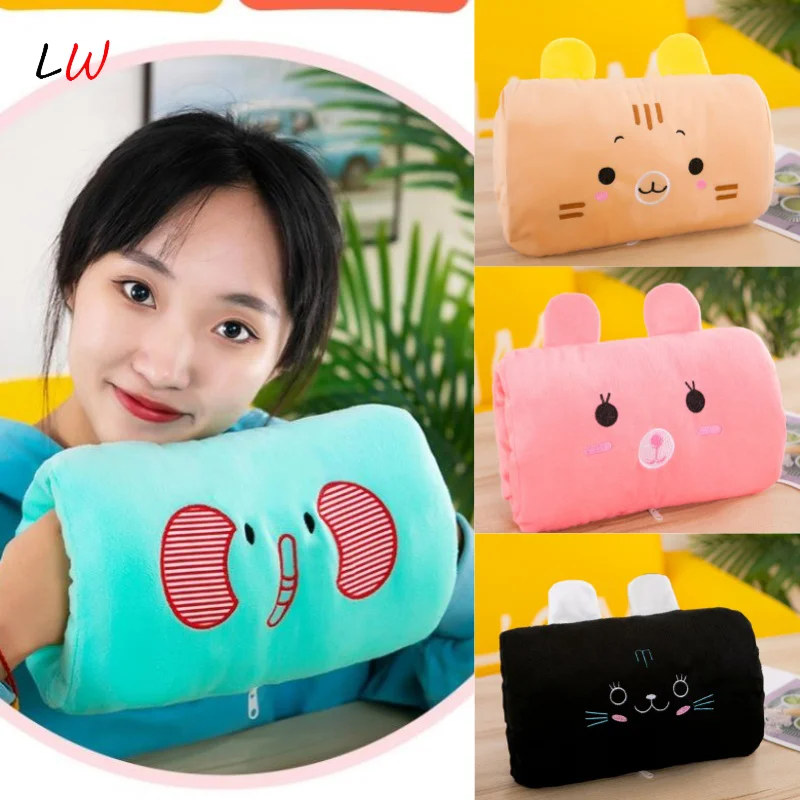 

Cute Cartoon Hand Warmer Pillow Soft Stuffed Animal Creative Gift For Adult Kids Nap Cushion Hand Warmer Travel Neck Pillow