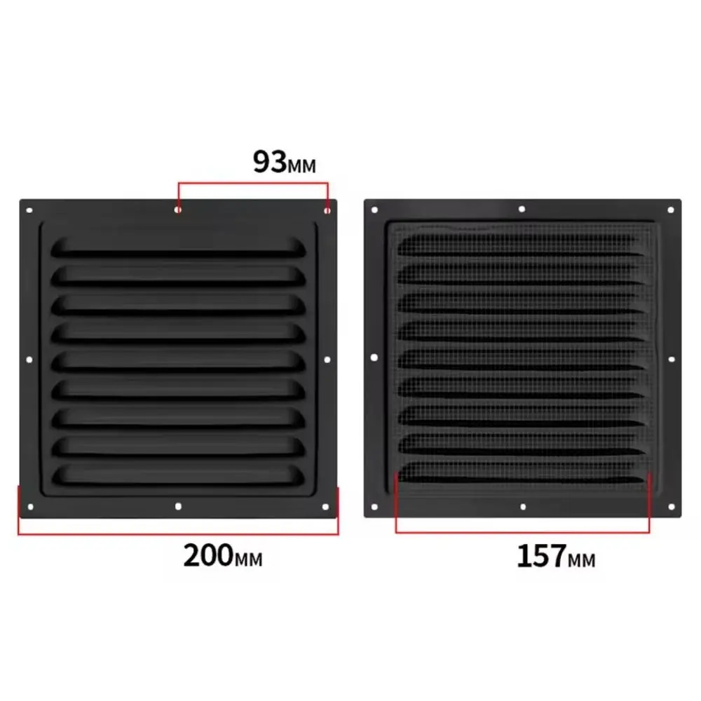 Aluminum Alloy Air Vent Grille Air System Net Cover Screen Exhaust Outlet Window Square Vent Metal 100/150/200/250/300/400mm - view 5
