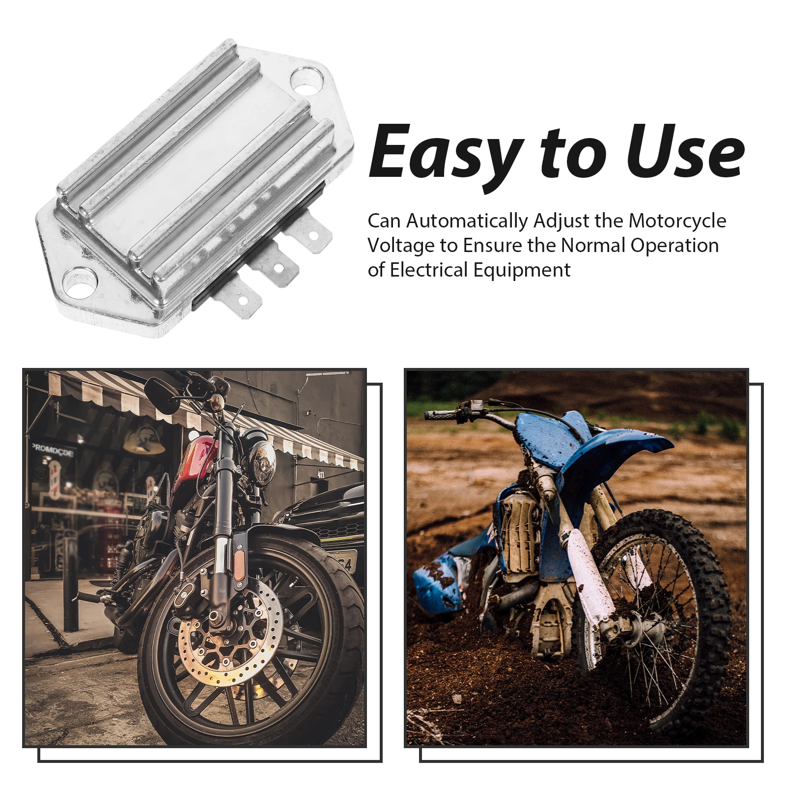 

High Efficiency Voltage Regulator Rectifier For Motorcycle Stabilizer Anti-Overvoltage Protection Durable Stable Easy