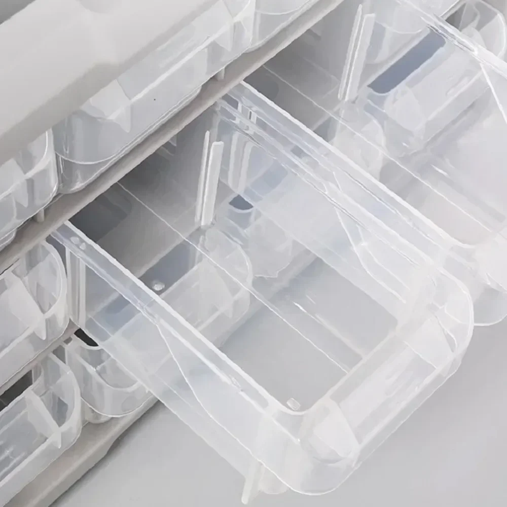 Multi-grid Mechanics Boxes Plastic Parts Screws Tool Storage Drawer for Professional Electrician Hardware Organizer Accessories