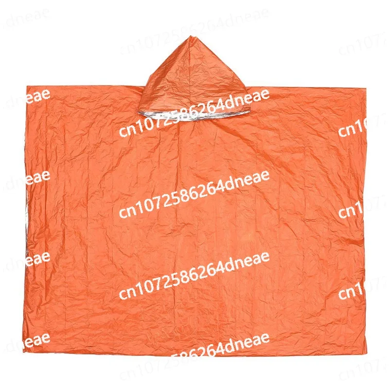 Portable aluminum foil first aid raincoat, outdoor poncho, emergency warm blanket, camping equipment