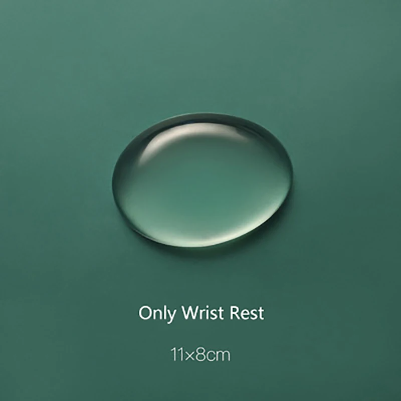 Transparent Teardrop Mouse Pad Wrist Guard Non Slip Protection Hand Support Desktop Wrist Rest Computer Laptop Arm Pad Silicone