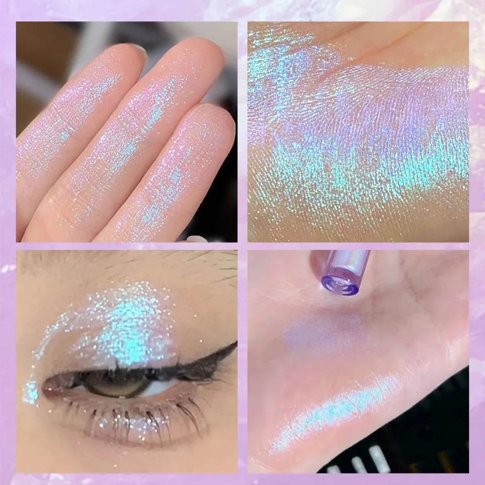 Ombretto liquido ad asciugatura rapida ombretto a lunga durata brillante per il trucco degli occhi ombretto multicromo ombretto a cambiamento di colore con Glitter liquido tricolore