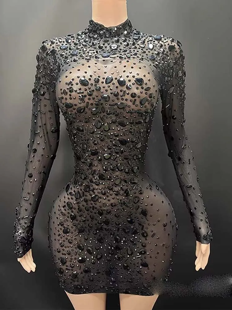 Abito in rete elastica sexy con stampa a caldo di alta qualità 2025 Abbigliamento da donna personalizzato di nuova moda