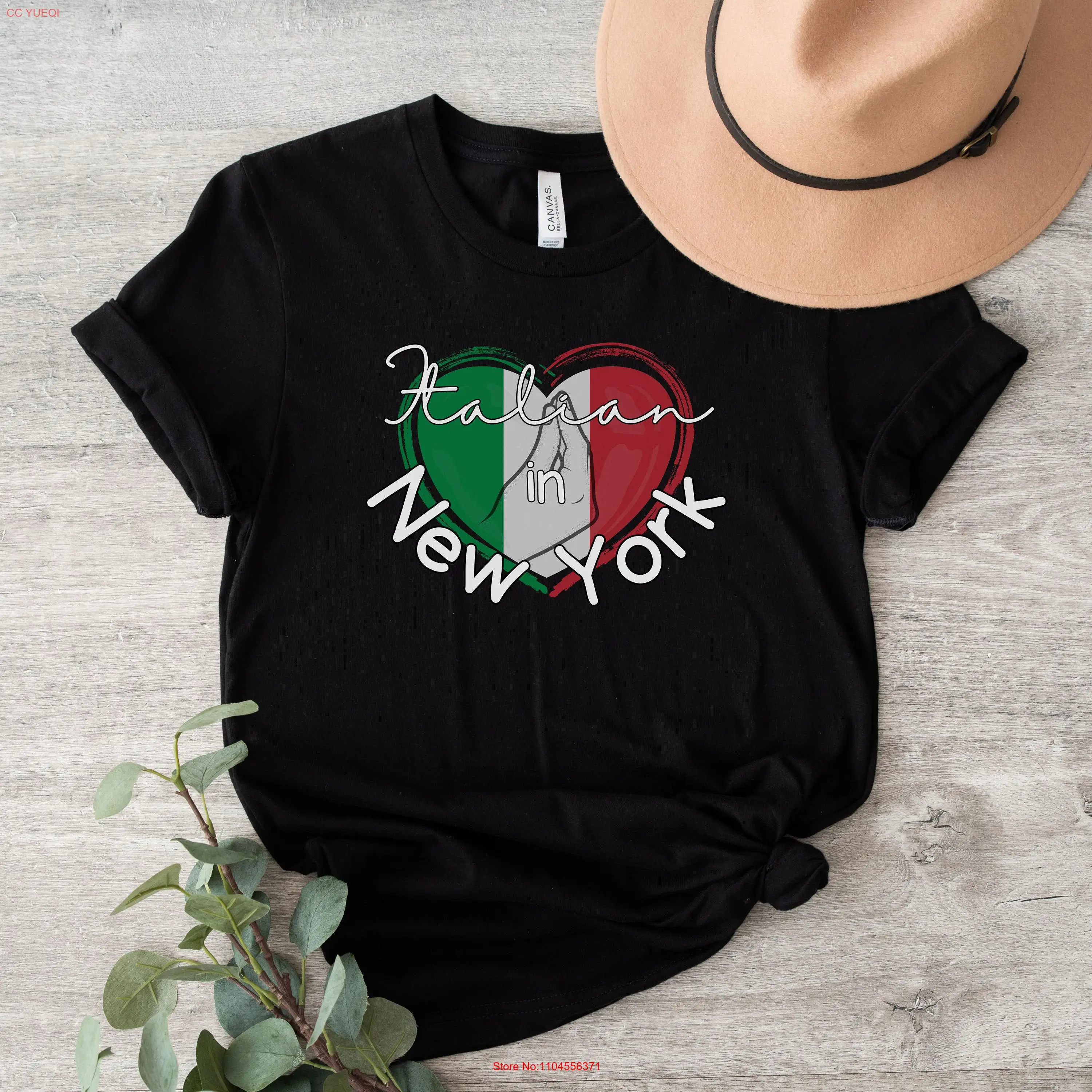 Italian In New York T Shirt for Italians America Humor Christmas Holiday Io Amo long or short sleeves