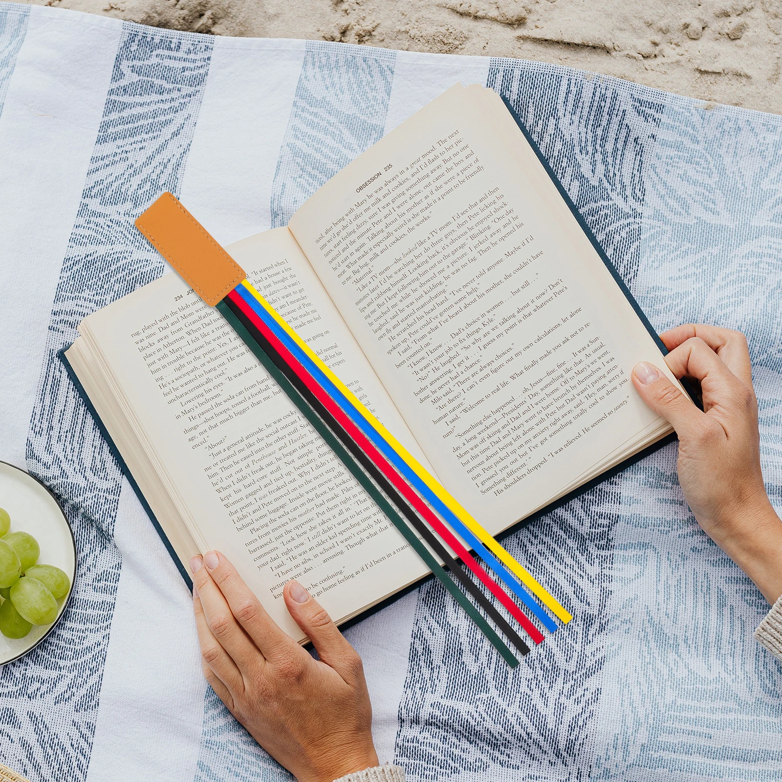 

3pcs Ribbon Page Marker Bible Bookmark Book Reading Mark For Students Pu Smooth Ribbon Bookmarks Reusable Page Divider