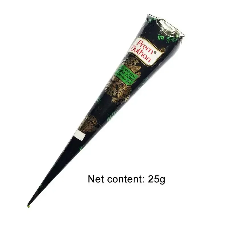 25g Natural Indian Henna Tattoo Ink Brown Mehndi Paste Body Art Cones Body Mehndi Sticker Paint W6F4