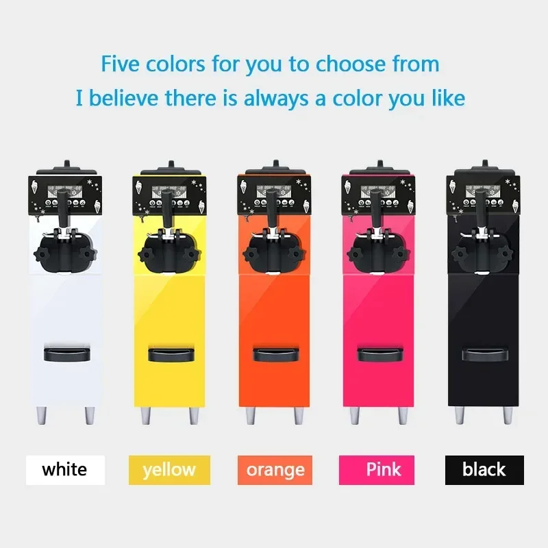 Home Electric 12L/H Ice Cream Maker Table Top Soft Ice Cream Milkshake Vending Machine Capacity With Embraco Compressor