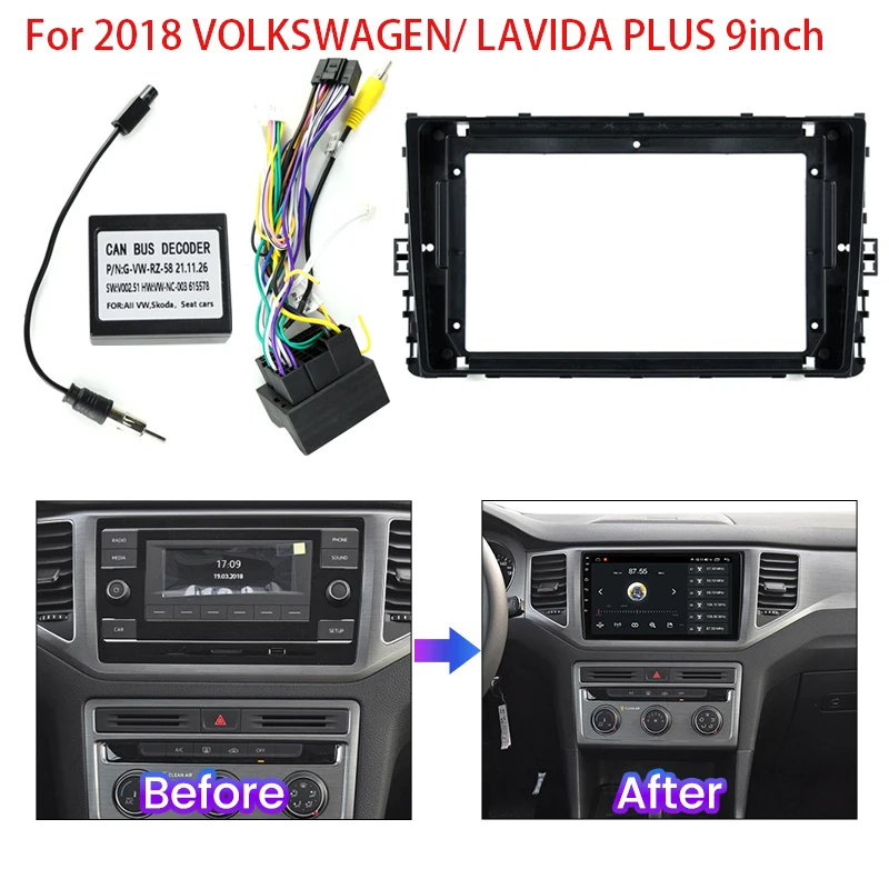 Car Multimedia Radio Frame For Volkswagen Lavida Magotan 2018+ large screen navigation frame