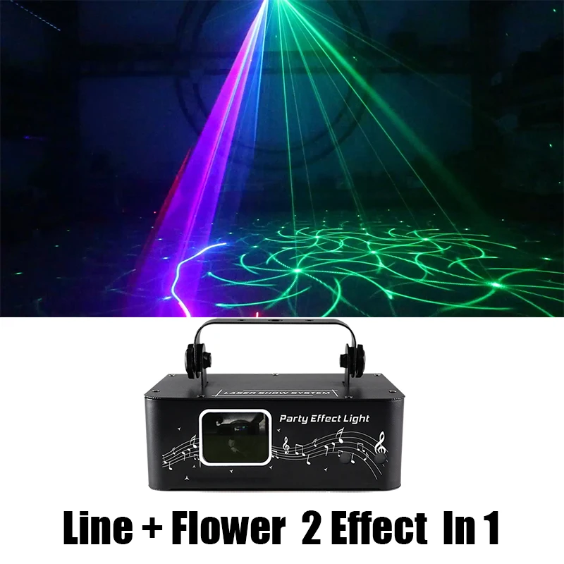 Dj Lights Beam Line Scanner RG Flower 2 Effect In 1 Laser Projector Stage Effect Light Holiday For Disco KTV Night Clube Party