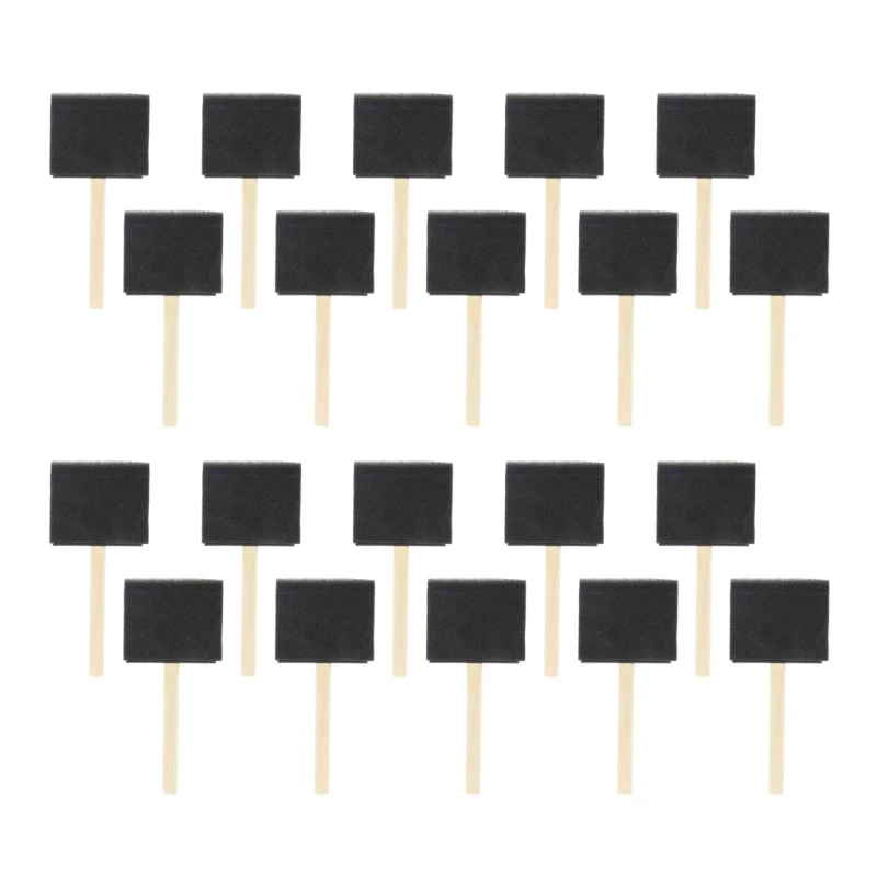 20 stuks sponsborstels, sponskwast verschillende grootte, schuimverfborstels voor schilderen, kleuren, vernissen,