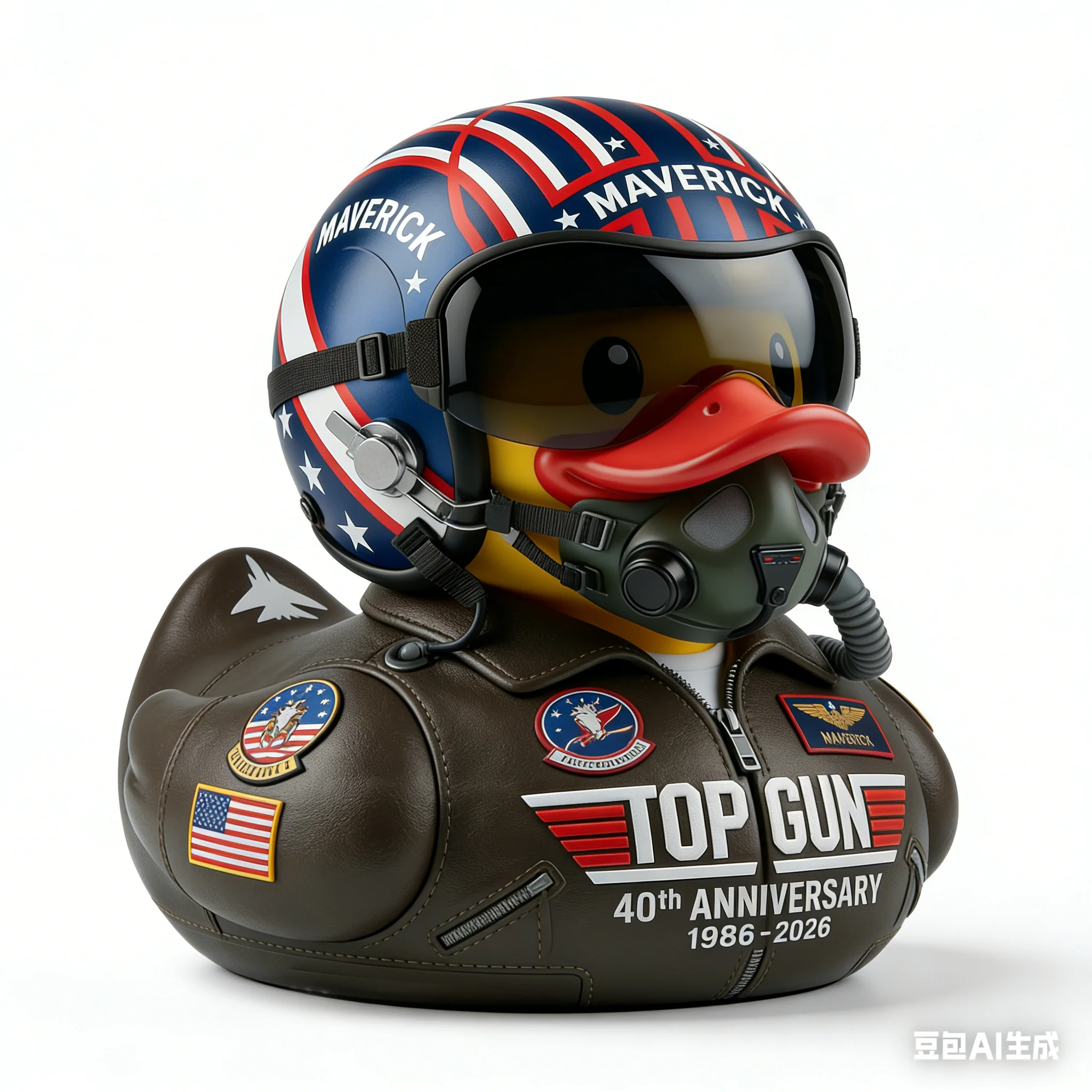2026 Top Gun Film Inspiriertes Maverick Pilot Duck Cosplay 40. Jubiläums-Sammlerfigur Fan Exklusives Geschenk Dekoration