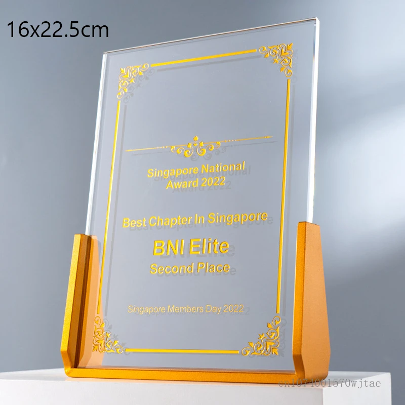 

Customized High-end Crystal Trophy, Creative Medal Employee Annual Meeting Anniversary Celebration Souvenir Home Decoration, 1Pc