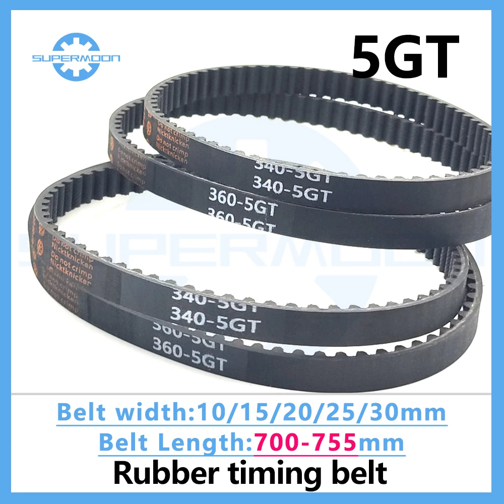 

5GT Timing Synchronous Belt length 700 705 710 715 720 725 730 735 740 745 750 755mm Width 10-30mm Conveyor Belt Drive Belt G5M