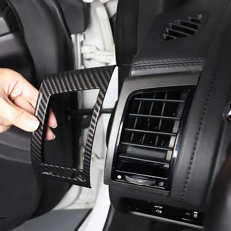 For Jaguar F-TYPE 2013-2024 ABS Matte black Car Center Console Side Air Outlet Frame Decorative Cover Sticker Car Accessories