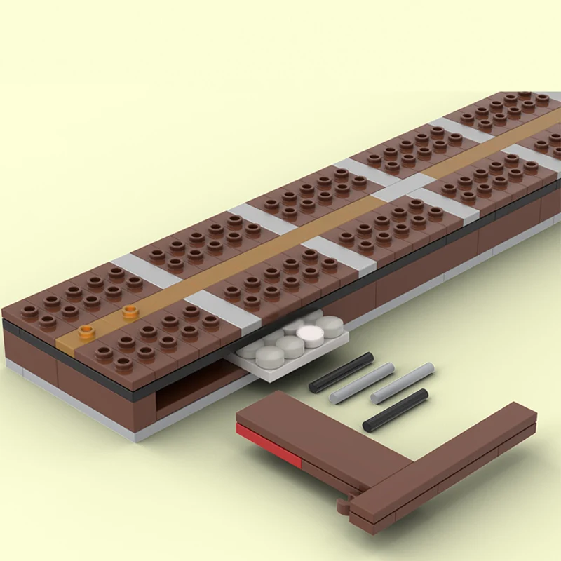 Modello di auto da città MOC Mattoni da costruzione Culla Letto piatto in legno Tecnologia modulare Regali di festa per bambini Assemblare giocattoli vestito