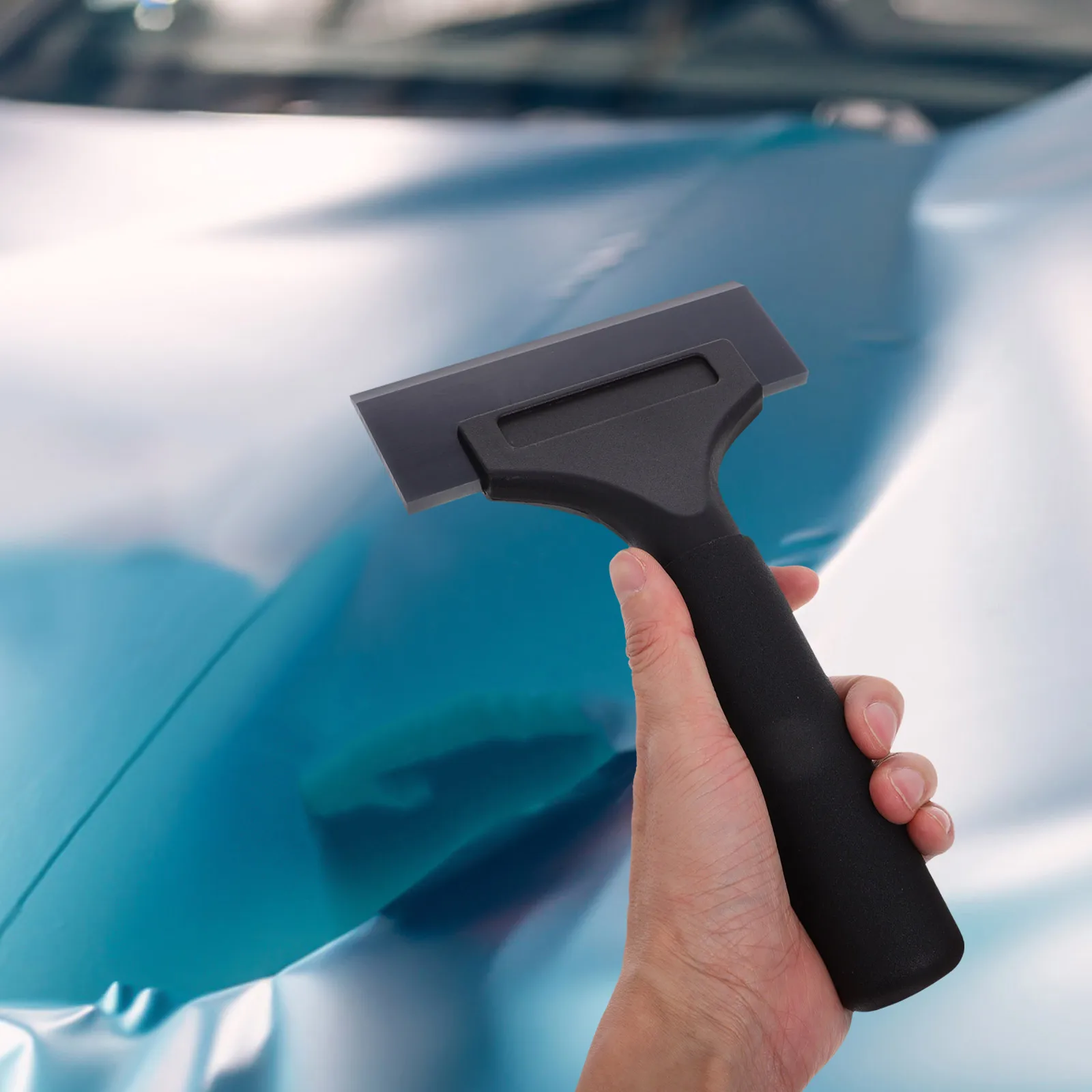 

Car Window Scraper for Tinting Hard Squeegee Aluminum Handle Portable Multi-Functional Car Scraper Tool for Windshield Mirror