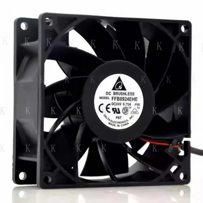 

C 1PCS FOR Delta FFB0924EHE DC24V 0.75A 2-wire cooling fan 92*92*38MM