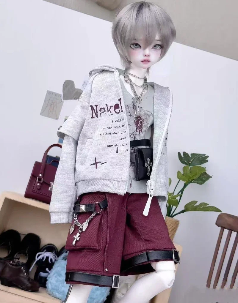 New Arrived 1/4 Doll's Clothes Suit for 45cm Bjd Doll Handsome Dress Up Play House Girl Toys Fashion Doll Accessories, No Doll