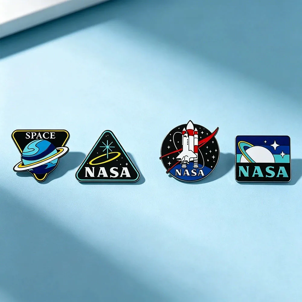 Space Ship Rocket Brooch Badge for Bag Lapel Pin Jewelry Gift for Kids 10styles To the Space Enamel Pin Custom Astronaut