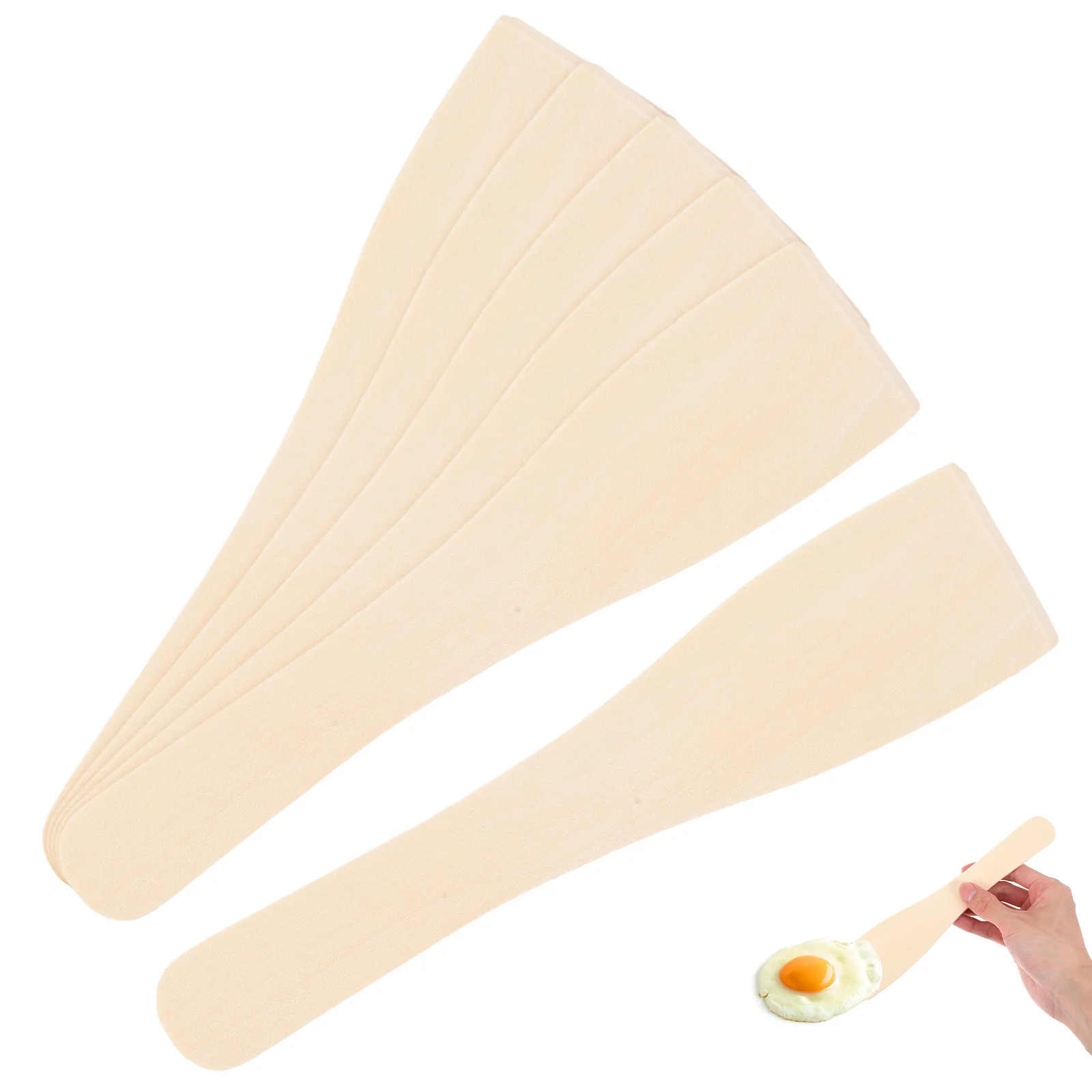 

6Pcs Solid Wood Spatulas Eco-Friendly Non-Stick Cooking Turners Natural Kitchen Utensils for Mixing Flipping