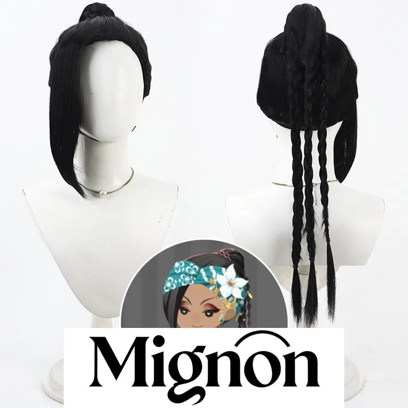 

Миньон Витая Страна Чудес Русалочка Джеммель Косплей Парик Черный Съемный Хвост