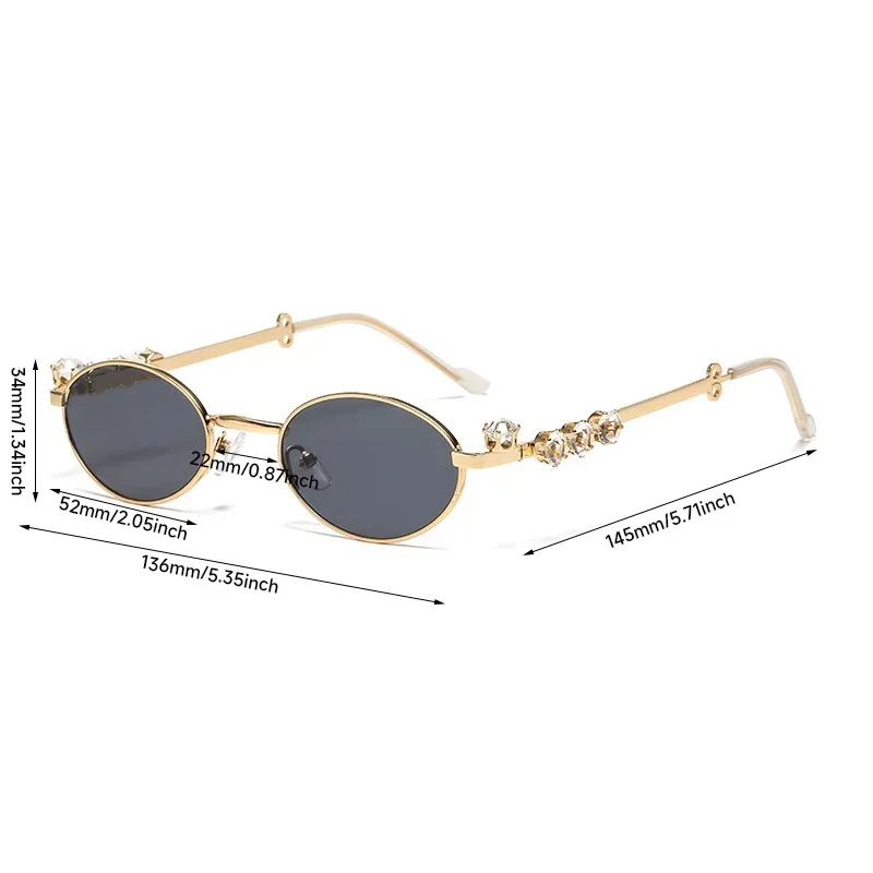 Nieuwe Mode Diamant Zonnebril Vrouwen Klein Frame Vintage Zonnebril Merk Designer Zonnebril Brillen Uv400 Gafas De Sol