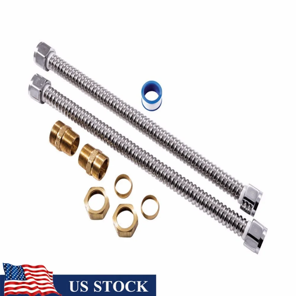 

Electric Water Heater Installation Kit Complete Set with Connectors Safe Solid Bond Leak Prevention Durable Components