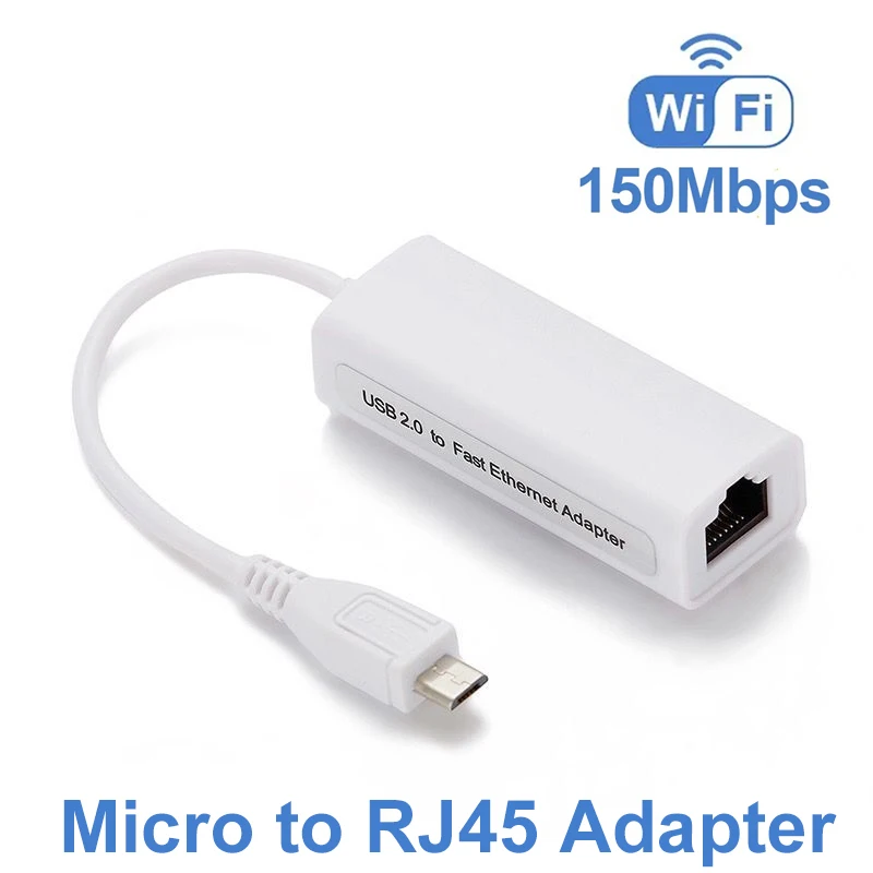 Adaptor Ethernet 10/100Mbps, USB mikro USB kabel kartu jaringan mikro ke RJ45 LAN untuk PC Laptop Windows XP 7 8