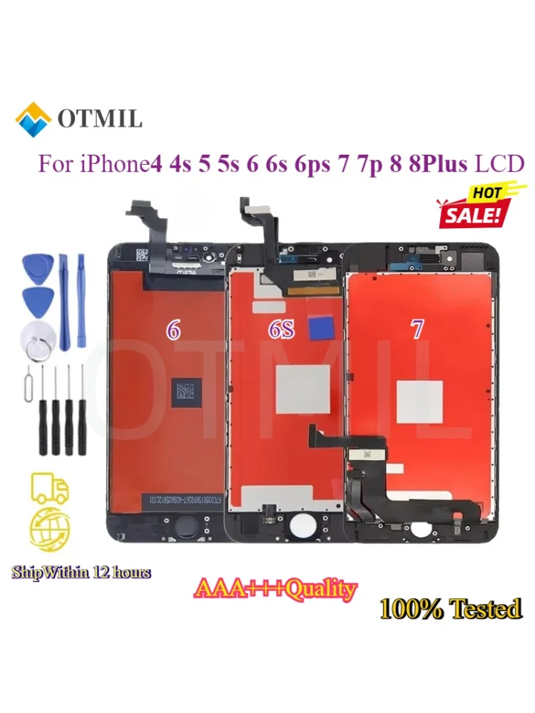 Ekran klasy AAA +++ do iPhone 6 7 8 Plus LCD z idealnym digitizerem 3D Touch, komplet z narzędziami do iPhone 4 4s 5 5S — zdjęcie produktu 7