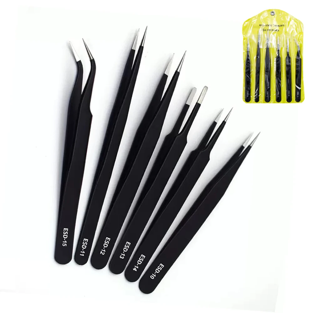 

3D Printer Repair Tool Tweezers Anti-static Stainless Steel Precision Maintenance Model Making Repair Tool Tweezers
