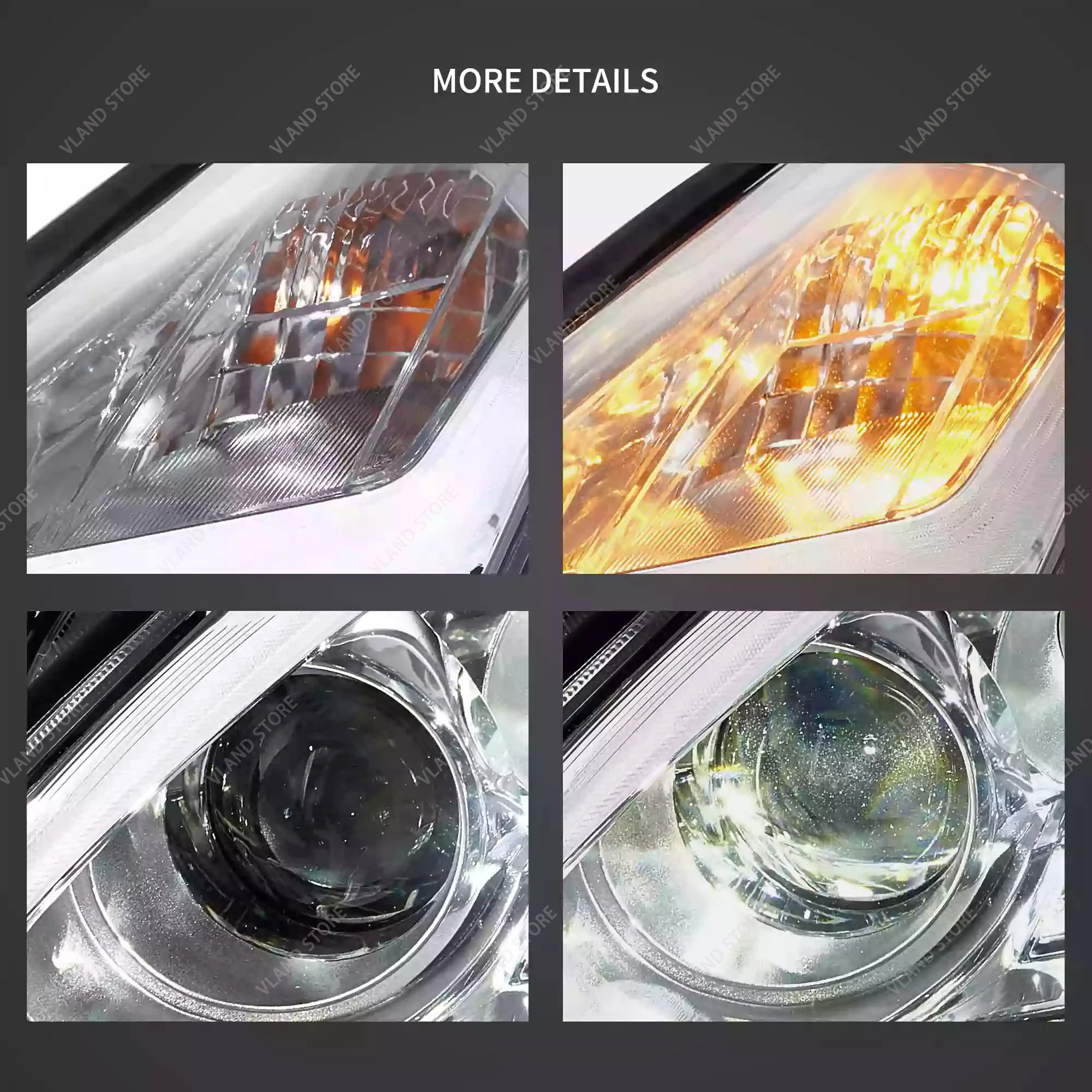 VLAND 2008-2023 GT-R R35 LED Headlights 2PCS, DOT Certified Full LED Headlamps, Premium Sporty Design, Plug & Play, Direct Replacement, High-Performance Headlight Upgrade