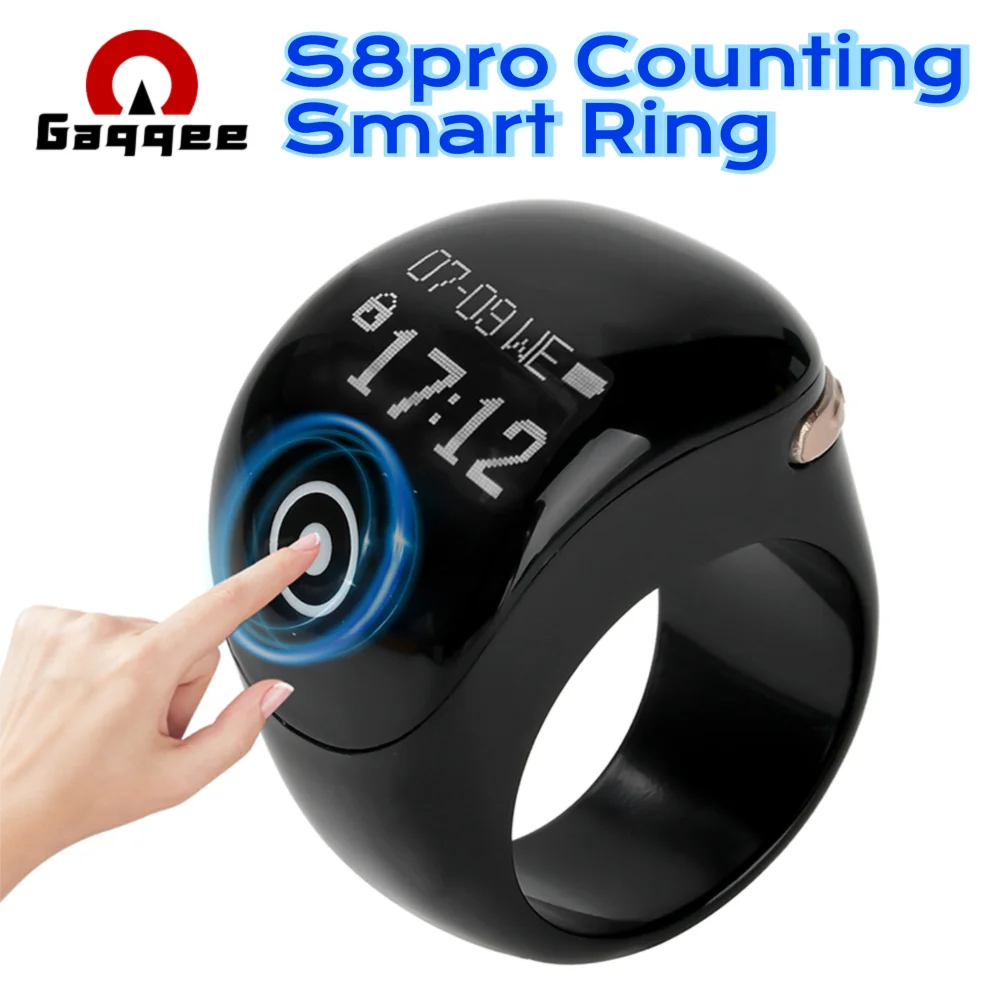 S8pro Smart APP Counting Finger Counter OLED Display 120mah Battery Type-C Smart Ring Bluetooth Electronic Counter