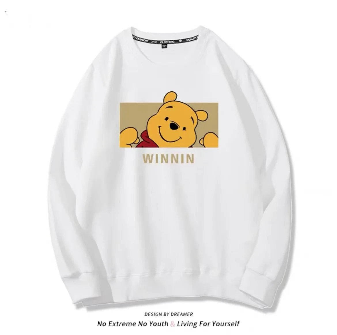 Disney Winnie The Pooh Sweatshirt Frühling und Herbst Neu 2023, Cartoon, lockeres, dünnes Rundhals-Top