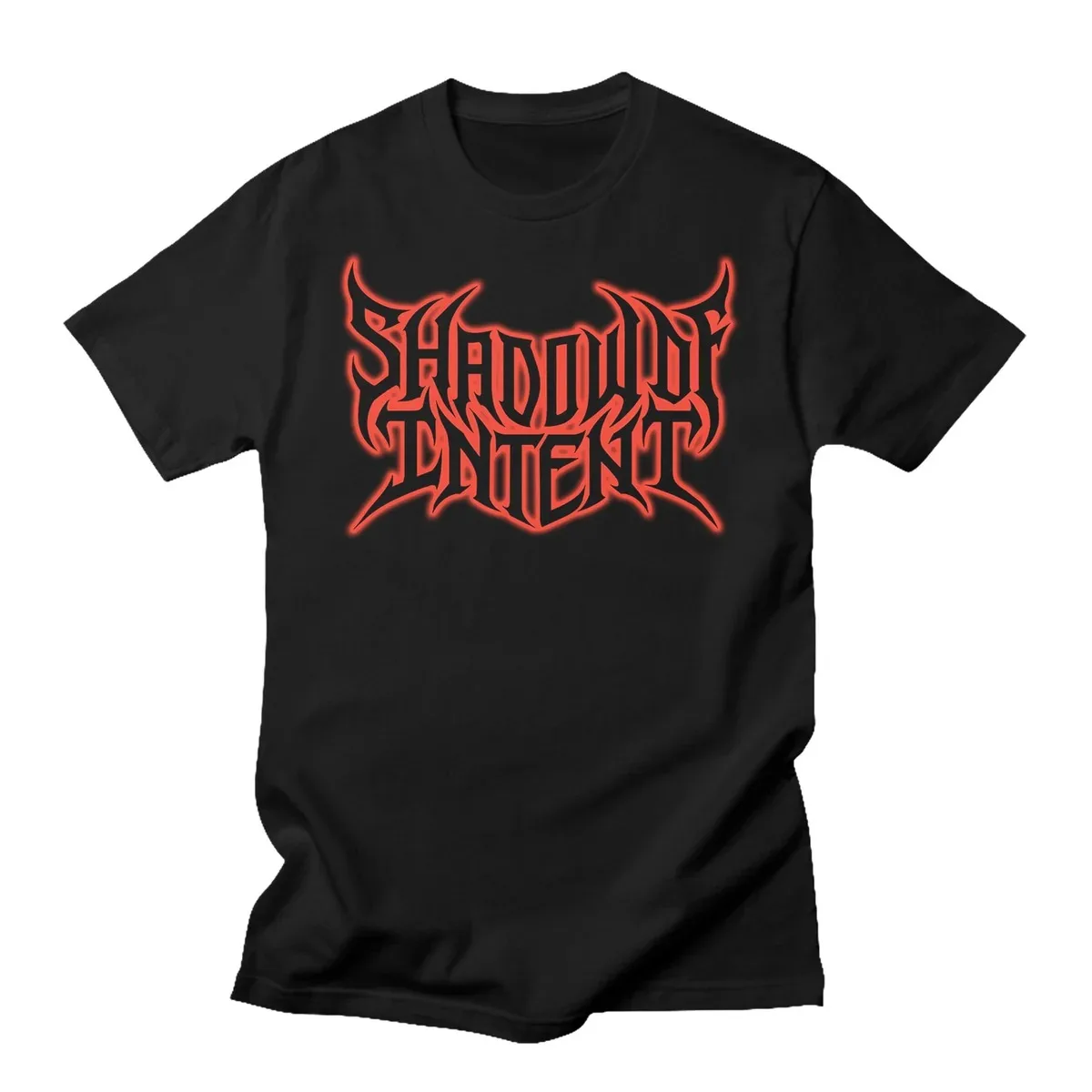 Shadow of Intent Melancholy Retro Sword Dark Metal Theme Print T‑Shirt, Equipped with Eye‑catching Horizontal Curved‑sword