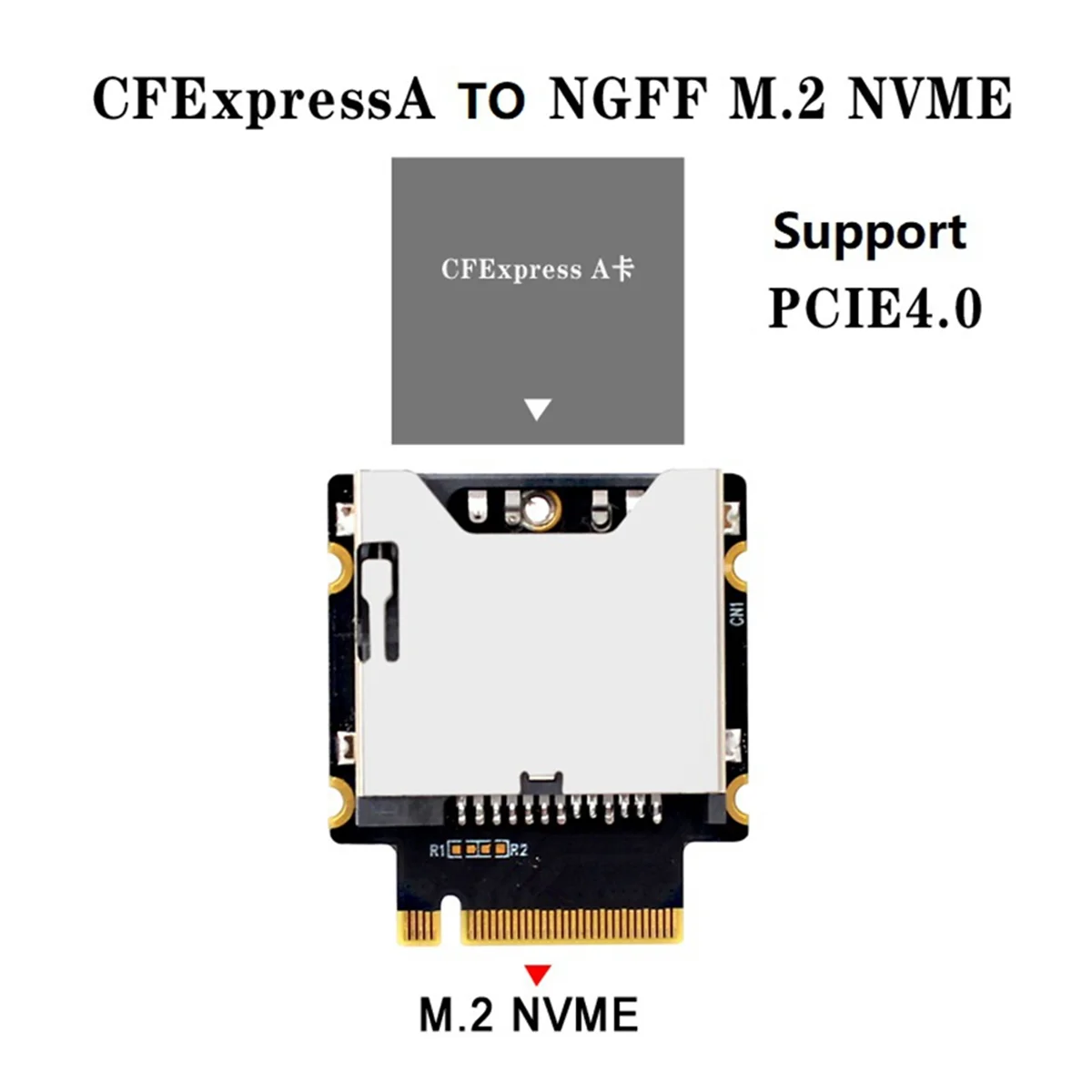 CFExpress Type-A to NGFF M.2 Nvme M-Key Extension Adapter Card Support PCIe 3.0 4.0 X1