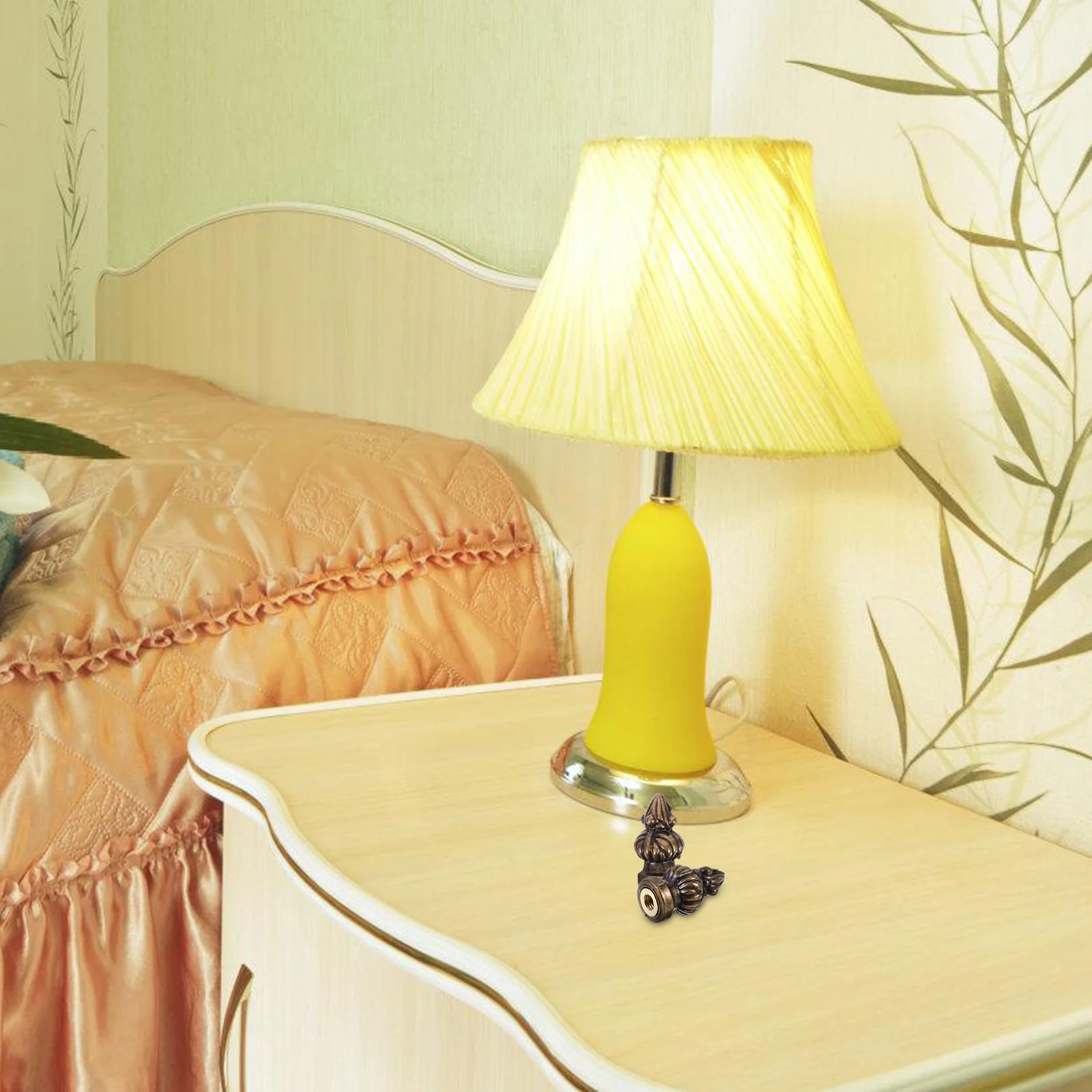 

2pcs Pineapple Finials Lamp Caps Holder Retro Table Floor Lamps Decorative Metal Shade Connector Home Accessories