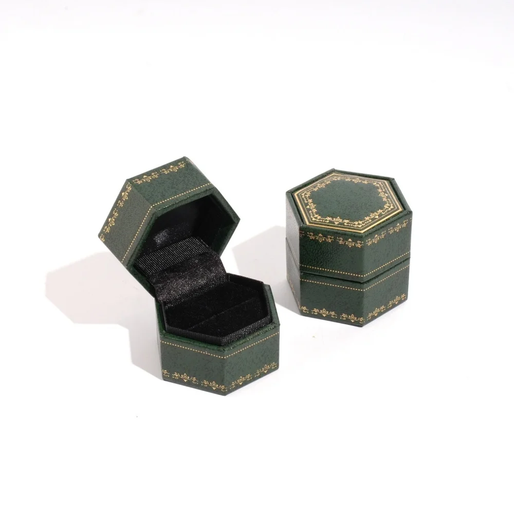 Caja de embalaje para regalo, caja de almacenamiento de joyas vintage, organizador de joyas, caja compacta con patrón retro, mini caja para anillos, para almacenamiento de joyas, regalo