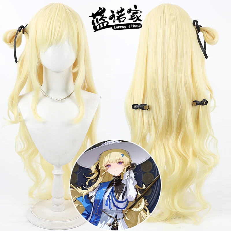 

Game Wuthering Waves Phoebe Cosplay Wig Long Curly Blond Heat Resistant Synthetic Hair Halloween Carnival Party Role Play